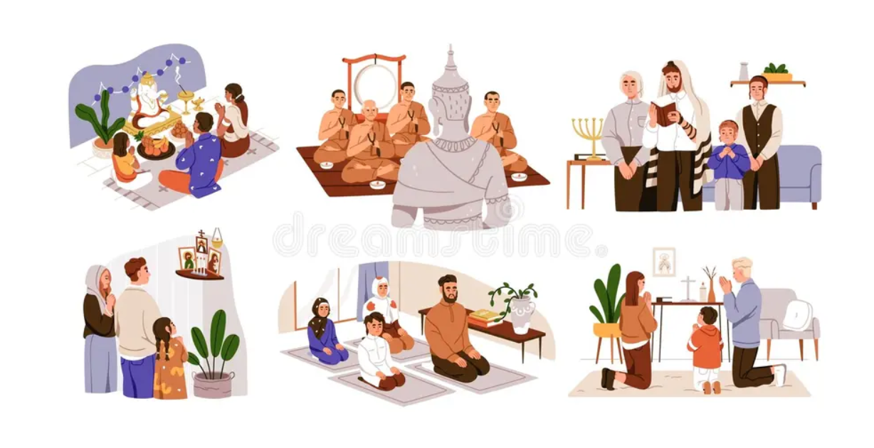 Darshan, Katha, Satsang